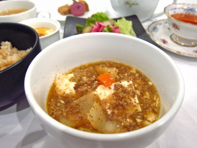 新潟市で玄米ランチの麻婆豆腐